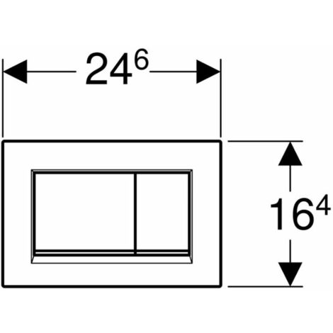 Für Geberit Sigma30 3/6L Bedienfeld – Schwarz/Chrom 115.883.KK.1