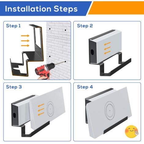 Starlink Gen 3 Router Halterung Mit Netzteil-Montage - Platzsparendes Wandhalterungssystem