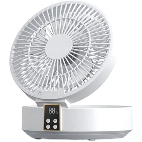 DAYnagh Drehbarer Doppelkopf USB Ventilator - Leise & Tragbar Für Schreibtisch & Wand