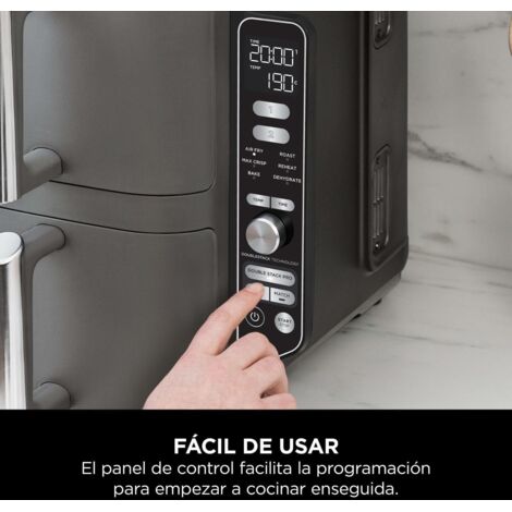 Freidora de aire vertical de doble cajón Ninja SL400EU, 9,5 L, 2470 W, color negro (1/5)