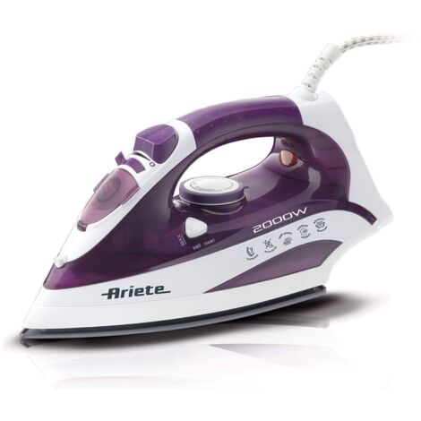 Ariete 6235 Plancha vapor-seco Suela de cerámica Púrpura, Blanco 2000 W