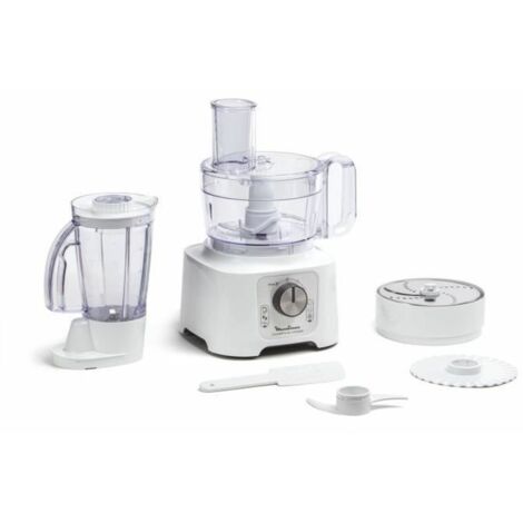 Robot de cocina multifunción 2,2l 800w con batidora blanca - fp544111 - moulinex -