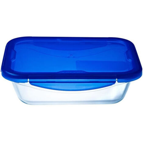 Recipiente Conservador de Alimentos Pyrex Azul Transparente Rectangular 800 ml (1/5)