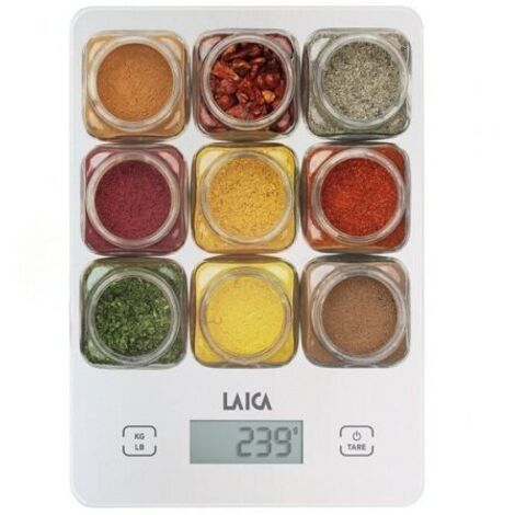 Laica KS1040 báscula de cocina Báscula electrónica de cocina Multicolor, Blanco Encimera Rectángulo (1/3)
