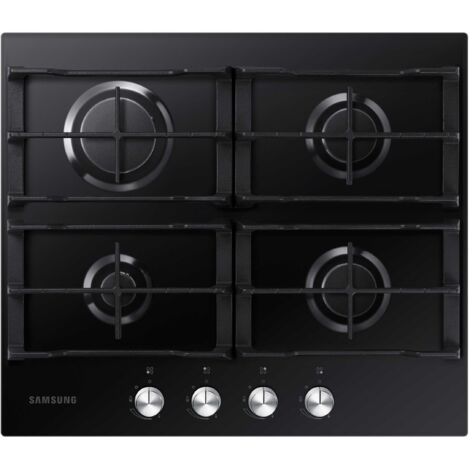 Samsung NA64H3010AK Placa de gas empotrada de 4 quemadores, vidrio negro