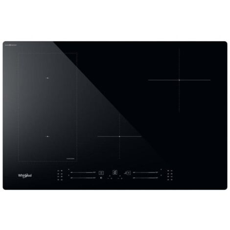Placa de inducción empotrada de 4 fuegos Whirlpool WL S2177 CPNE 77 cm color negro