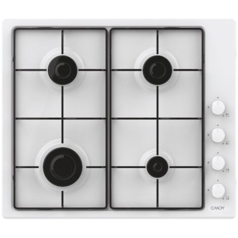 placa de cocina de gas 60cm 4 fuegos blanca - chw6lww - candy -