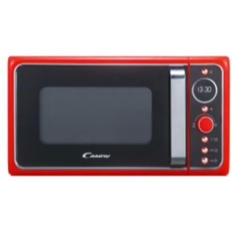 Candy Divo G20CR, Microondas con Grill, 20L, 1200W, 6 Niveles de Potencia, Digital, 9 Programas, Bloqueo Seguridad, Plato 24,5CM, Grill Rack, Express Cooking, Temporizador, App simply-Fi, Rojo