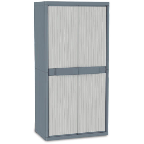 Armario de resina jumbo xl con 5 estantes ajustables – Altura 180 cm – Ancho 89,7 cm – Profundidad 53,7 cm – Para uso en interiores – Jobgar (1/7)