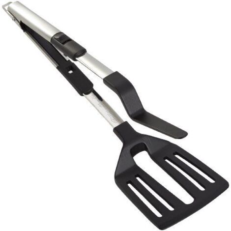 Leifheit ProLine - Pinzas de cocina 2 en 1: espátula y pinzas (1/2)
