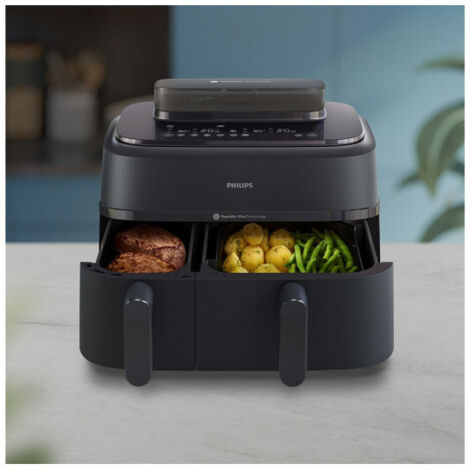 Friteuse sans huile Philips Airfryer NA555 00 Série 5000 double panier 9L