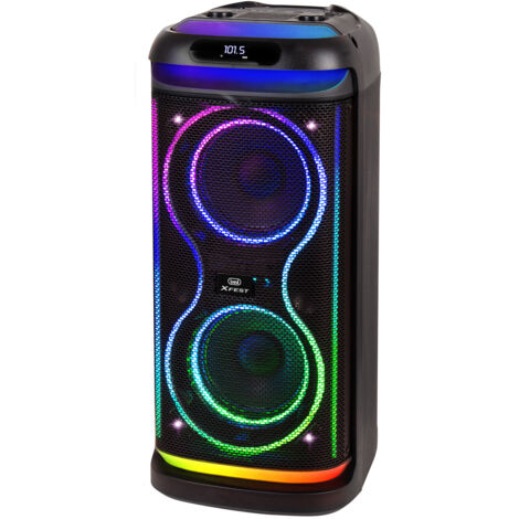 Trevi XFest XF 650 KB - Altavoz inalámbrico portátil de 100 W, Altavoz con micrófono dinámico Incluido, entradas USB, Micro SD y AUX-IN, función TWS, Karaoke Party Speaker, Ideal para Fiestas o
