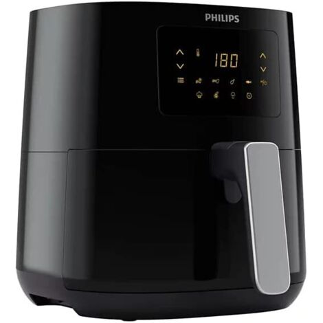 Freidora Philips serie 3000 HD9252/70 Freidora individual de aire caliente independiente de 4,1 L y 1400 W, color negro y plateado