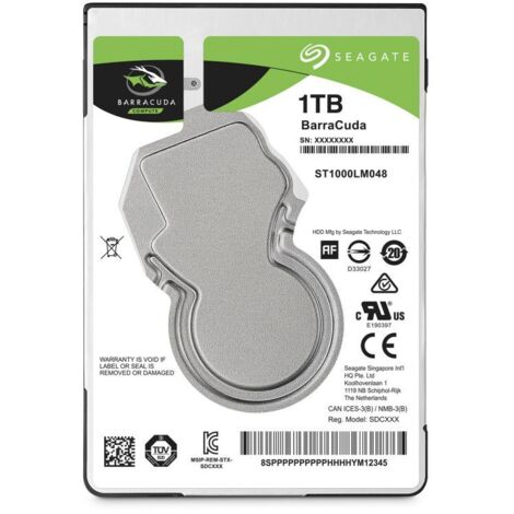 Seagate Barracuda 2.5" disco duro interno 1 TB 5400 RPM 128 MB 2.5" Serial ATA III (1/5)