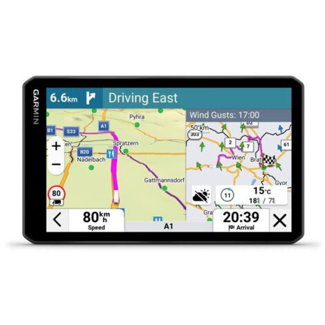 Garmin dēzl LGV720, GPS para camión con Pantalla Brillante de 7'', Información de tráfico en Tiempo Real, Voz y Asistencia al Conductor, Rutas Personalizadas, Mapas de EU, Alertas meteorológicas