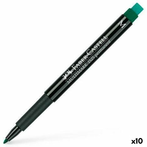 Faber - castell rotulador permanente multimark punta media verde -10 unidades- (1/2)