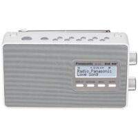 Panasonic RF-D10EG-W Radio Vintage, Gran Pantalla LCD retroiluminada, FM, Dab/Dab+, RDS, Blanco