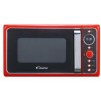 Candy Divo G20CR, Microondas con Grill, 20L, 1200W, 6 Niveles de Potencia, Digital, 9 Programas, Bloqueo Seguridad, Plato 24,5CM, Grill Rack, Express Cooking, Temporizador, App simply-Fi, Rojo