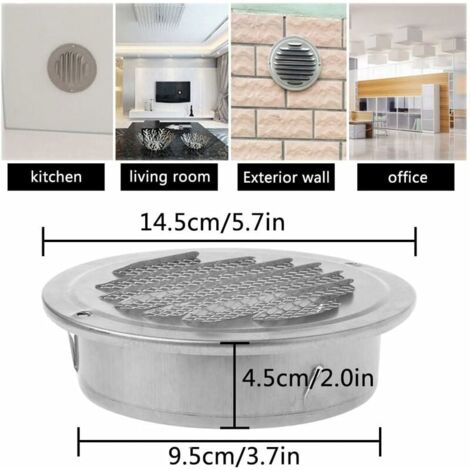 Niceminiwall Edelstahl-Lüftungsgitter Rund 70-300mm - Insektenschutz Für Außenwände Mit Guter Luftzirkulation