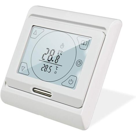 Srliya Fußbodenheizungsthermostat – 200-240V, LCD, Touch, 3A/16A, Einstellbar 5-35°C