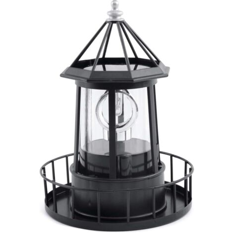 LED Solar Rotierende Leuchtturm Lampe Outdoor Garten Dekoration Laterne für Pathway Patio Ulisem