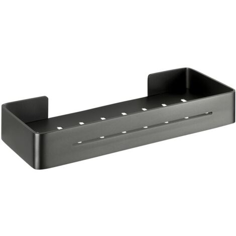 Ulisem Montella Wandduschregal, Wandduschkorb, Aluminium, 32,4 x 5 x 12,8 cm, Anthrazit