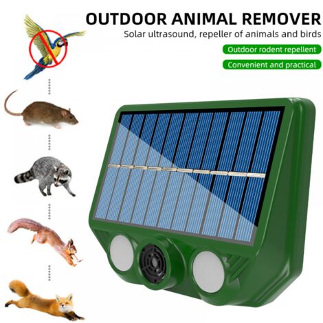 Katzenabwehr für den Außenbereich, Ultraschall-Solaraufladung, USB-Aufladung, Garten für Innenhöfe, Bauernhöfe, Felder
