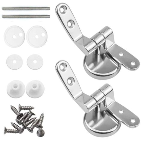 YMYNY Scharnierverschlüsse für Toilettensitze, 2er-Pack Ersatzscharniere für Toilettensitze mit Befestigungselementen aus Legierung (1/5)