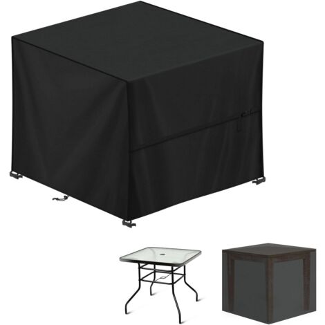 Gartentisch-Abdeckung, 90x90x90cm quadratische Gartenmöbel-Abdeckung, wasserdichte Gartenmöbel-Schutzhülle, Gartentisch-Abdeckung, Anti-UV, 420D Oxford Outdoor-Tisch-Abdeckung