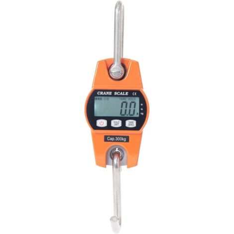 YMYNY Elektronische Waage, 300 kg, Hängehakenwaage, LCD-Dynamometer, Industrielles Wiegehakengewicht, 300 kg/600 lbs (1/5)