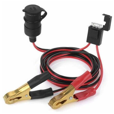 12 V 24 V Buchse für Zigarettenanzünder im Auto zur Batterie Krokodilklemmen-Anschluss 2 Fuß Autobatterie-Klemmenverlängerung Ladekabel