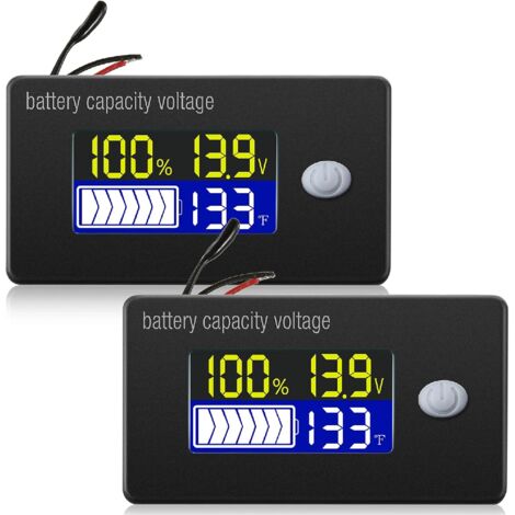 Voltanzeige 12 V 52 Mm Schwarzes Gesicht/klare Linse Volt Spannung 12 V Messgerät 52mm Voltmeter 12V