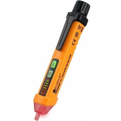 Elektrischer Tester, berührungsloser Spannungsprüfer 12–1000 V, Phasen-/Neutralleitertest, Ton- und Lichtsummer, Taschenlampe, Wechselstrom 50–500 Hz, NCV-Spannungsprüfstift (1/5)