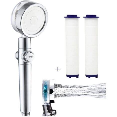 Hochdruck-Duschkopf, Filter-Duschkopf für hartes Wasser, Niederdruck-Duschkopf, Turbo-Spa-Duschkopf mit Wasserdruckeinstellung (1/5)