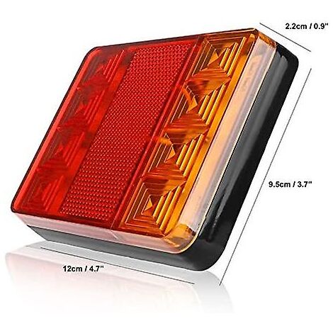 2er-Pack Anhänger-Rücklichter, 8 LED-Rücklichter für Auto und LKW ...