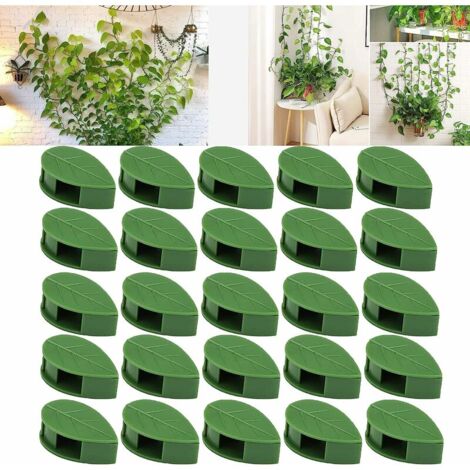 100 Stück Spritzschutz-Wandzubehör, Wandmontageclips für Kletterpflanzen, selbstklebende Wandclips in Blattform für Wandkletterpflanzen. (1/5)