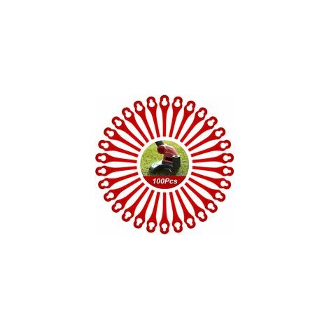 Crediri 100 Stück Ersatzklingen Kompatibel mit Florabest LIDL Trimmer FRTA 20 A1, FAT 18B2, FAT 18B3 (1/5)