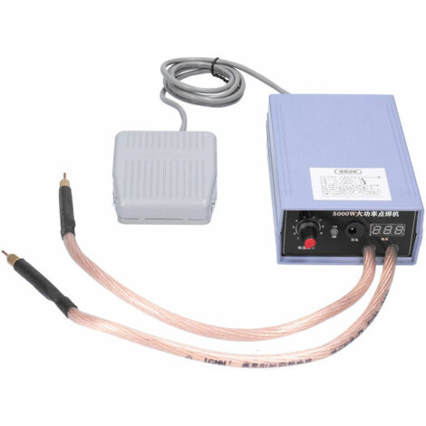 Saldatrice A Punti Per Batterie 18650, 5000 W, Corrente Regolabile 0-800 A, Batteria Integrata 6200 MAh, Con Interruttore A Pedale
