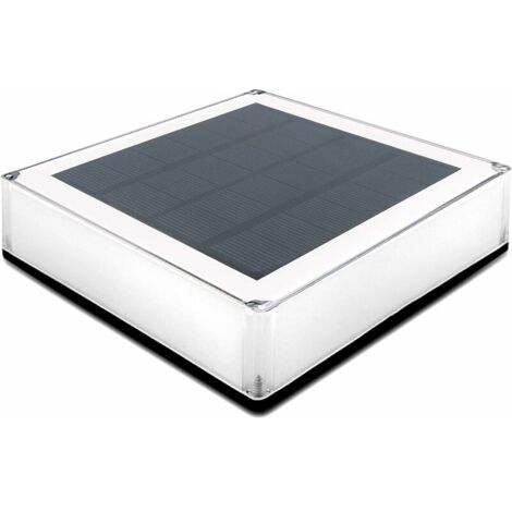 12 x 12 cm Solar-Pfostenkappen, 1 Stück, wasserdichte Holzzaunpfostenkappenleuchte, Gartenweglampe für Deck, Terrasse, Stufen