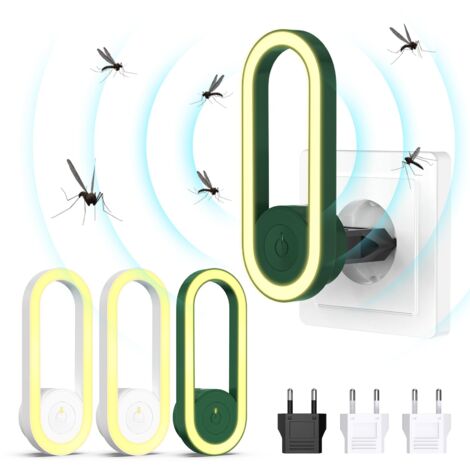 Ultraschall-Schädlingsbekämpfer, Elektronischer Schädlingsbekämpfer für den Innenbereich, Schädlingsbekämpfung für Mücken, Mäuse, Spinnen, Kakerlaken, Fliegen, 4 Stück