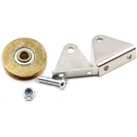 Chiloskit Seilrolle Wandmontage – 38 Mm Durchmesser, U-Nut, Verzinkter Stahl – Arbeitslast 100 Kg – Für Schiebetore, Drahtseile & Förderanlagen