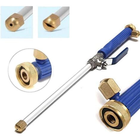 Edelstahl-Sprühstab 73cm - Verstellbare Düse, Messing-Anschluss, Abschließbarer Griff