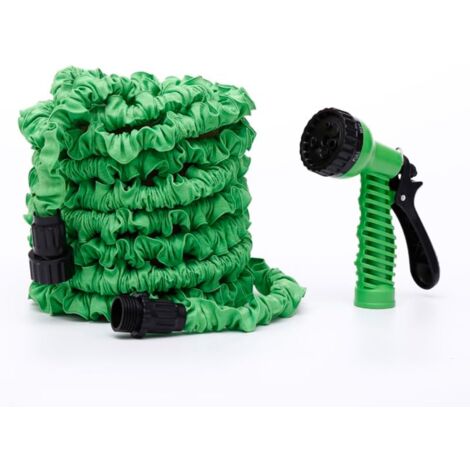 YMYNY 15 m erweiterbarer Gartenschlauch, 15 m flexibler Wasserschlauch mit Sprühdüse (1/5)