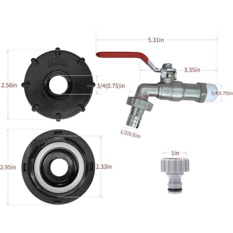 1/2" & 3/4" Wasserablassventil Aus Messing – Verchromt, Mit Gartenschlauch-Anschluss