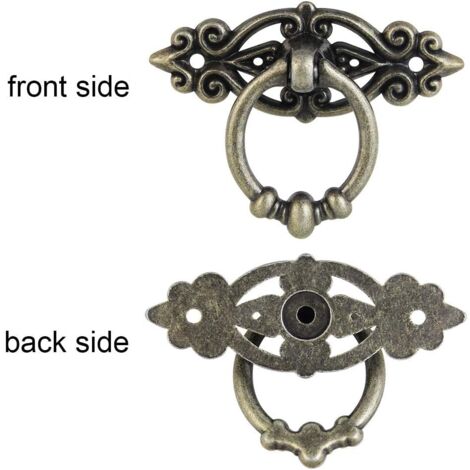 Tiazza 10 Stück Blütenblattform Messing Rückplatte Unterlegscheiben Klassische Möbel Dekoration Dichtung Messing Hardware Zubehör (Bronze, 4,5 cm Tiazza 10 Stück Blütenblattform Messing Rückplatte Unterlegscheiben Klassische Möbel Dekoration Dichtung Messing Hardware Zubehör (Bronze, 4,5 cm