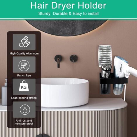 YMYNY Haartrocknerhalter Haartrockner Und Gl tteisenhalter Ohne ymyny-haartrocknerhalter-haartrockner-und-gl-tteisenhalter-ohne