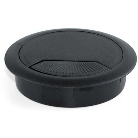 YMYNY Runde Kabeldurchführung Ø60mm für Schreibtischtisch, Kunststoff, Schwarz, 20er-Pack (1/4)