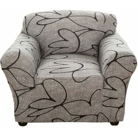 Ulisem Sofabezug aus Polyester, elastisch, dehnbar, Sofaschutz, Schonbezug, 1 Sitzer, 90–130 cm (1/4)