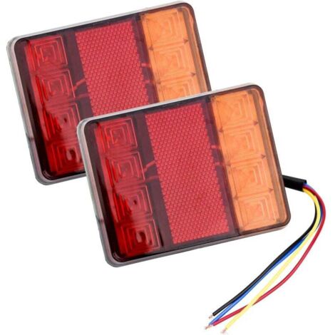 YMYNY 2 Stück 12 V LED-Rücklichter, multifunktionale Rücklichter für Sattelzugmaschinenanhänger (1/4)