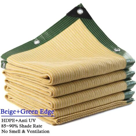 YMYNY Sonnensegel, HDPE-Schattentuch, Pergola-Gewchshaus-Schattennetz,  80-95% UV-Schutz-Schattennetz, fr Pflanzenabdeckung/Garten/Autos/Terrasse/ Camping, 2 x 2 m, Gelb